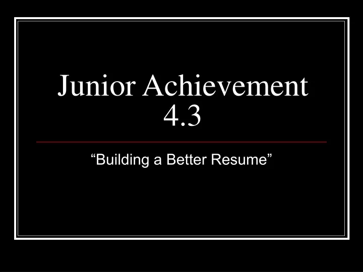 junior achievement 4 3