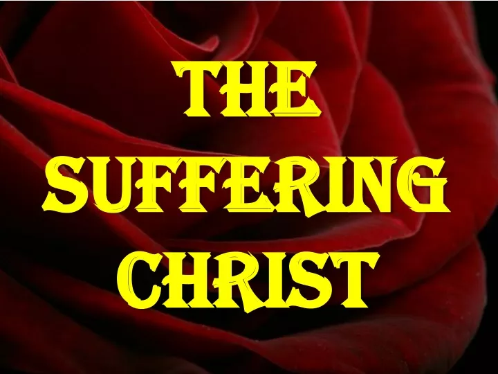 the suffering christ