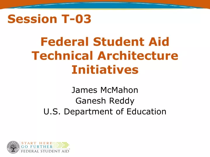 federal student aid technical architecture initiatives