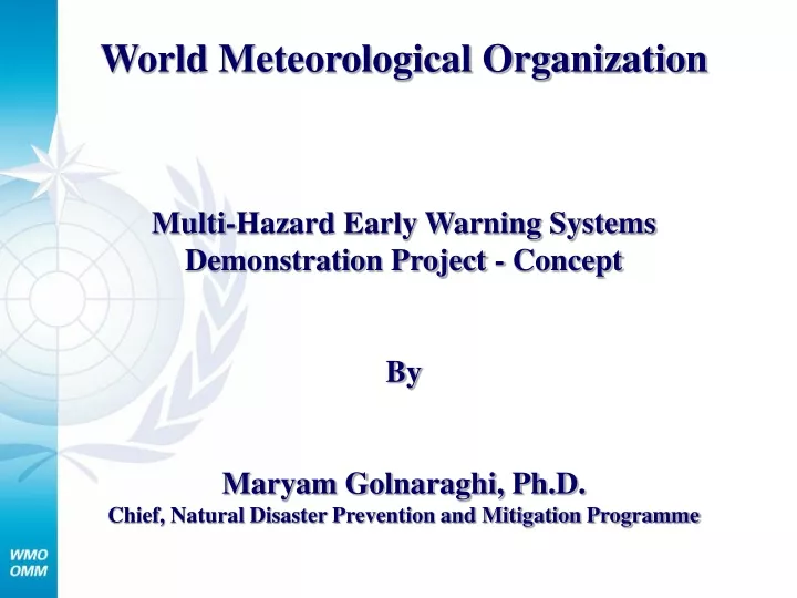 world meteorological organization multi hazard