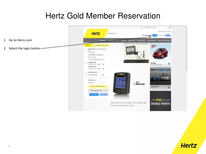 hertz gold member reservation