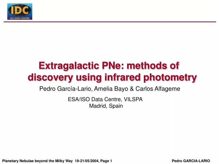 extragalactic pne methods of discovery using