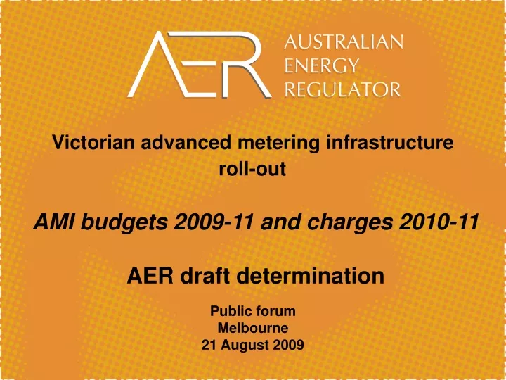 victorian advanced metering infrastructure roll