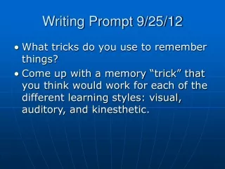 Writing Prompt 9/25/12