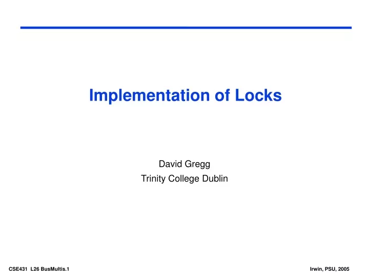 implementation of locks