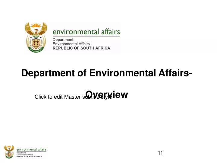 department of environmental affairs overview