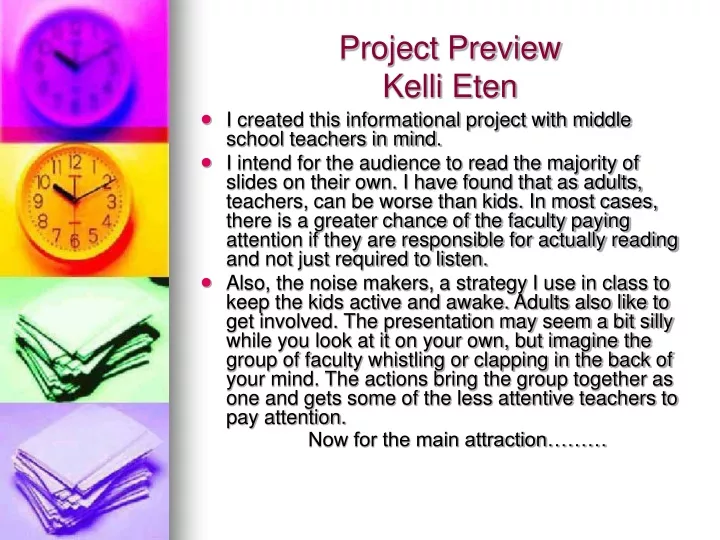 project preview kelli eten