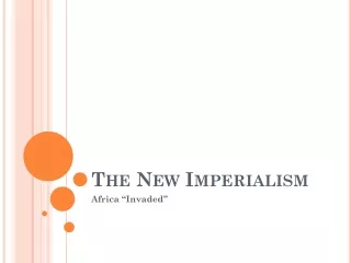 The New Imperialism