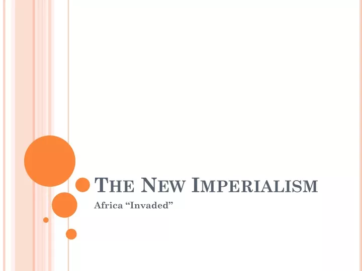 the new imperialism