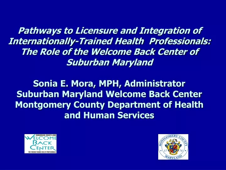 pathways to licensure and integration