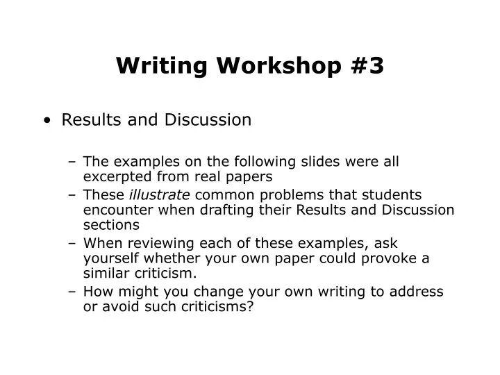 writing workshop 3