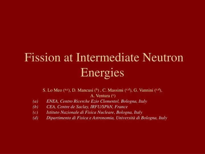 fission at intermediate neutron energies