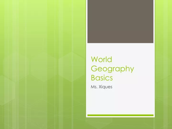 world geography basics