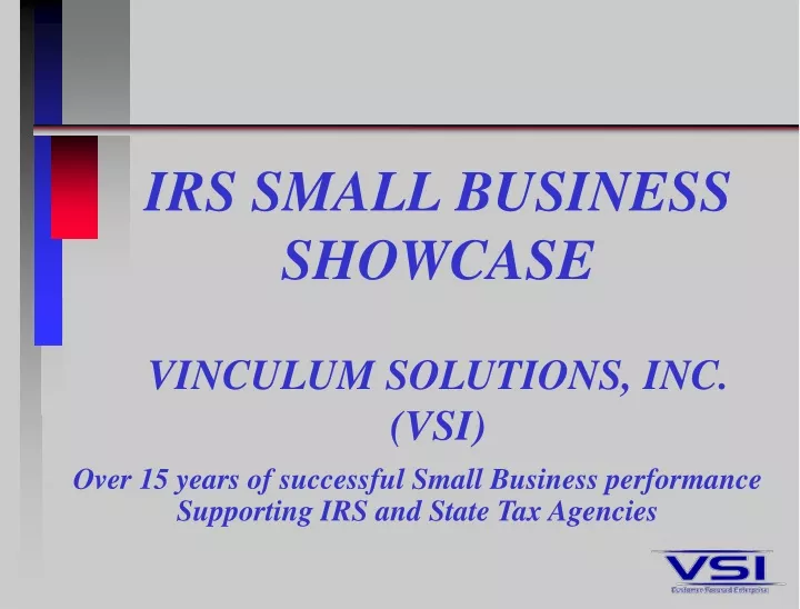 irs small business showcase vinculum solutions