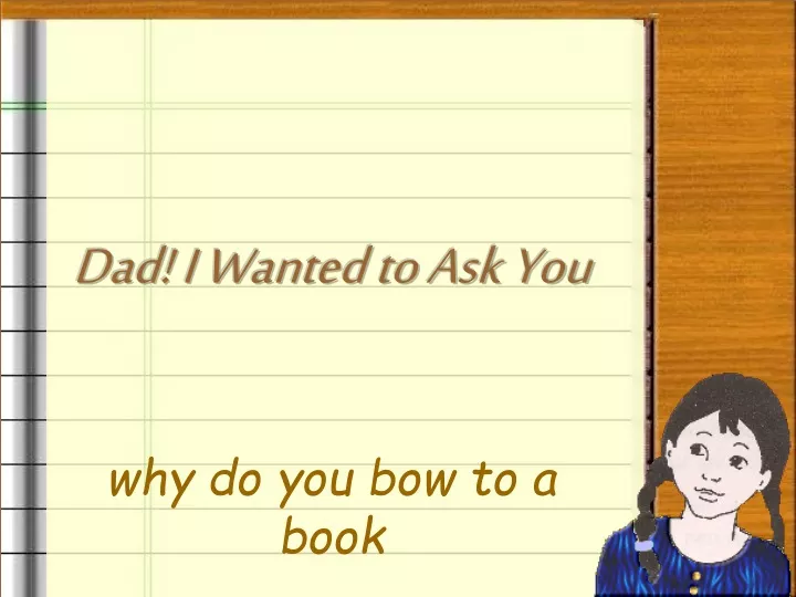 why do you bow to a book
