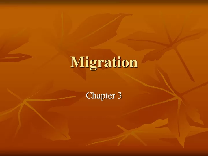 migration