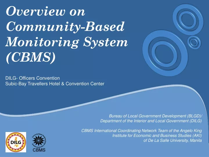 overview on community based monitoring system cbms