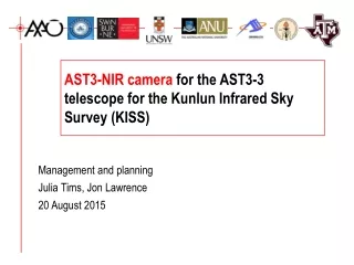 AST3-NIR camera  for the AST3-3 telescope for the Kunlun Infrared Sky Survey (KISS)