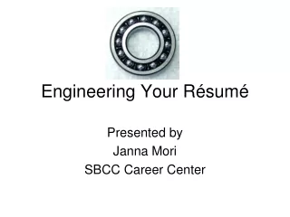 Engineering Your Résumé