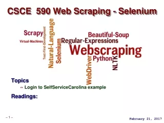 CSCE  590 Web Scraping - Selenium