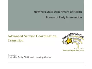 New York State Department of Health Bureau of Early Intervention