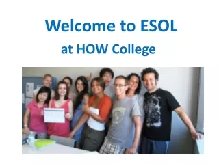 Welcome to ESOL