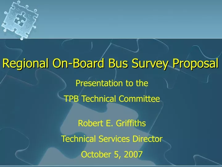 regional on board bus survey proposal