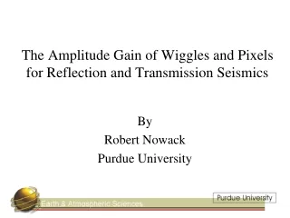 The Amplitude Gain of Wiggles and Pixels for Reflection and Transmission Seismics