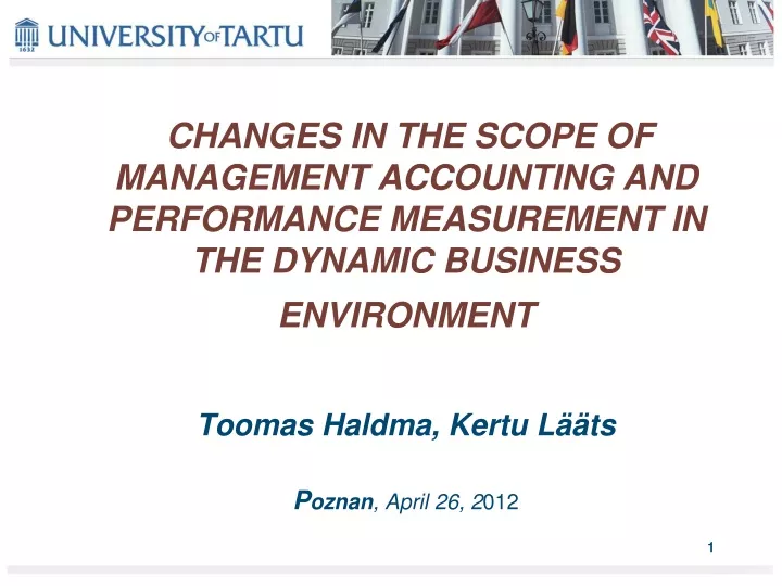 changes in the scope of management accounting