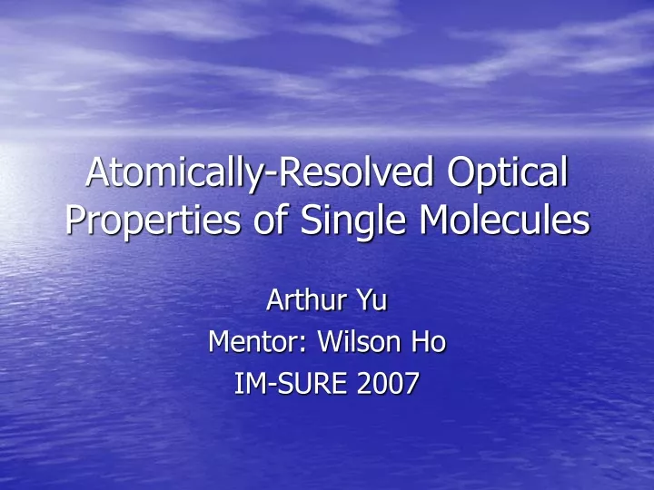 atomically resolved optical properties of single molecules