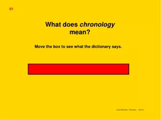 What does  chronology  mean?