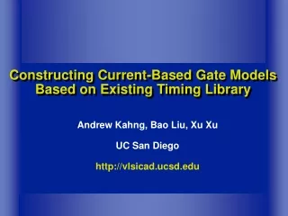 Constructing Current-Based Gate Models Based on Existing Timing Library