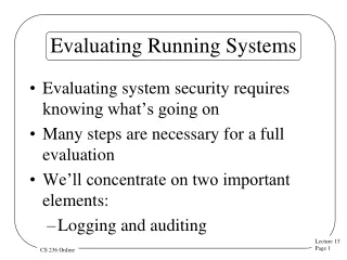 Evaluating Running Systems