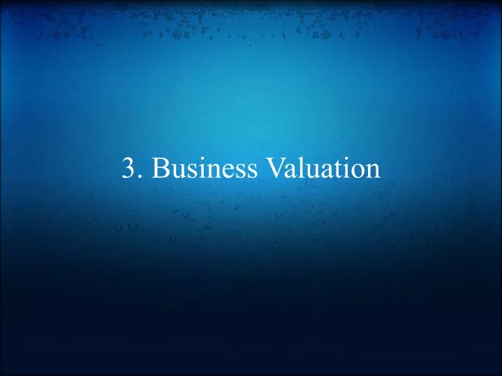 3 business valuation