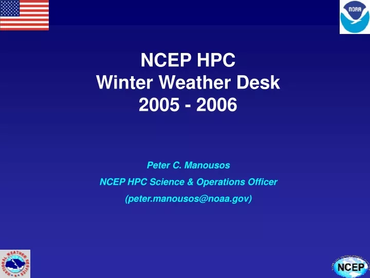 ncep hpc winter weather desk 2005 2006