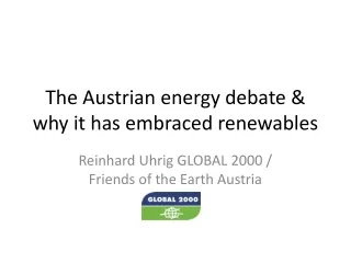The Austrian energy debate &amp; why it has  embraced renewables