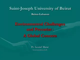 Saint-Joseph  University of  Beirut Beirut-Lebanon