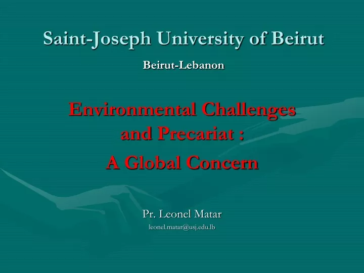saint joseph university of beirut beirut lebanon