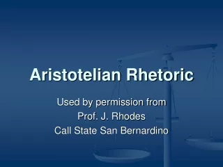Aristotelian Rhetoric