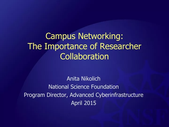 campus networking the importance of researcher collaboration