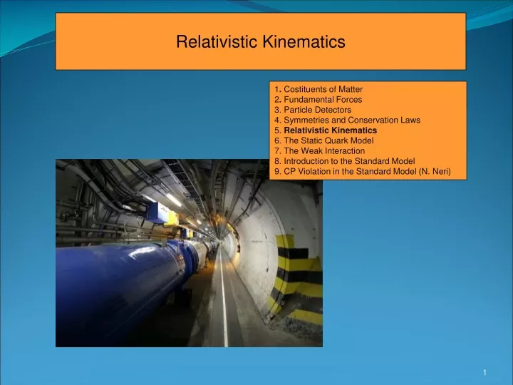 relativistic kinematics