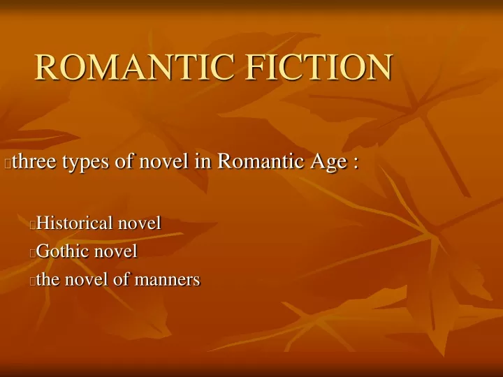 romantic fiction
