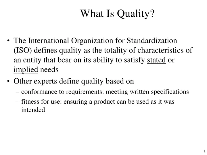 what is quality