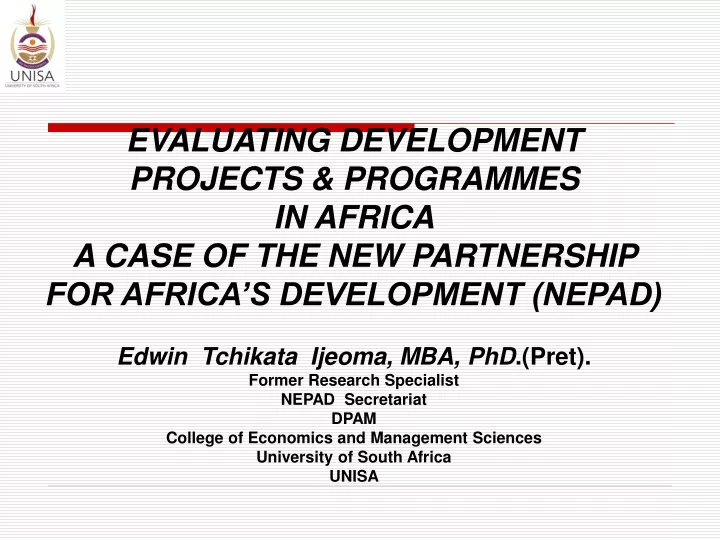 evaluating development projects programmes