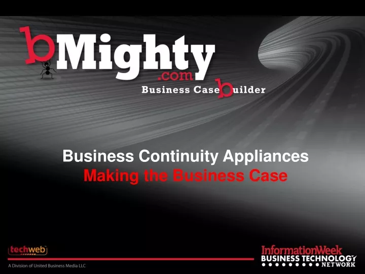 business continuity appliances making the business case