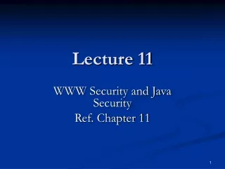 Lecture 11