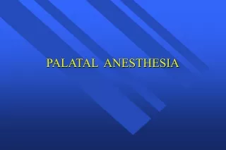 PALATAL  ANESTHESIA