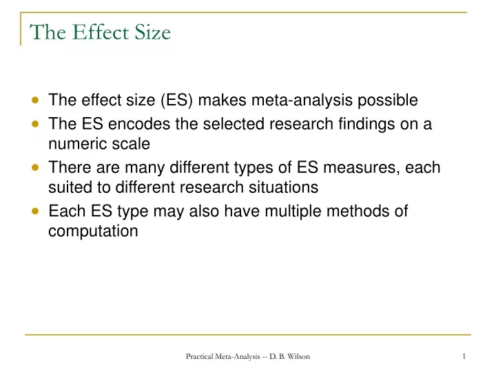 the effect size