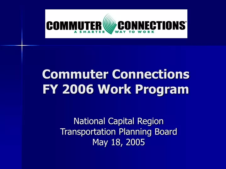 commuter connections fy 2006 work program