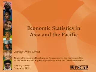 Economic Statistics in  Asia and the Pacific